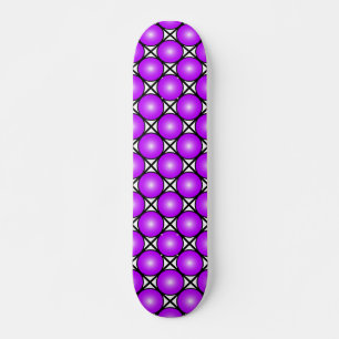 Magenta Rosa Punkte Schwarz Weiß Gittermuster Skateboard