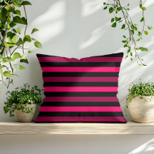 Magenta Rosa Schwarzes Streifenmuster