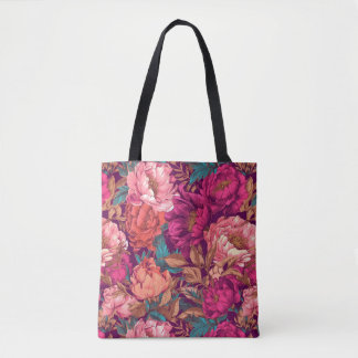 Magenta Rosa und Türkis Maximalistischer Blumen