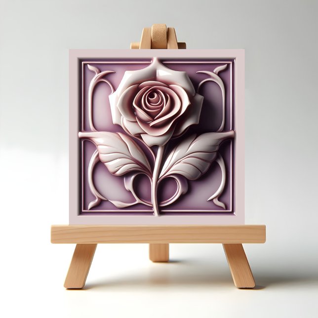 Magenta-Rose Fliese (Magenta Rose on easel display)