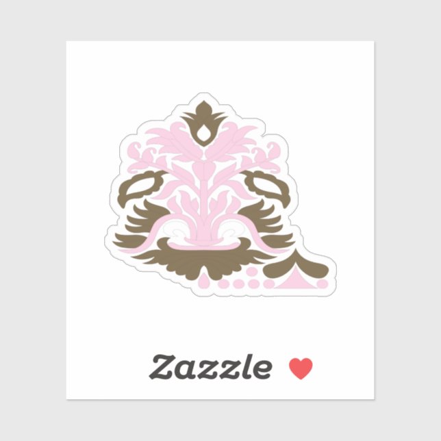 Magenta-rot, gelblich-orange dekorativ aufkleber (Blatt)