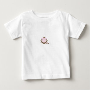 Magenta-rot, gelblich-orange dekorativ baby t-shirt