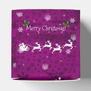 Magenta Santa's Sleigh and Rentier Gevor Box Geschenkschachtel