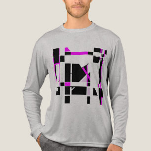 Magenta-Schwarz-Spielbrett geometrisch MCM-inspiri Tri-Blend Shirt