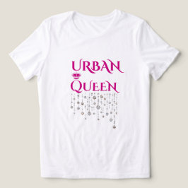 MAGENTA SELTENER DIAMANTDRUCK DAMEN TRI-BLEND SHIRT