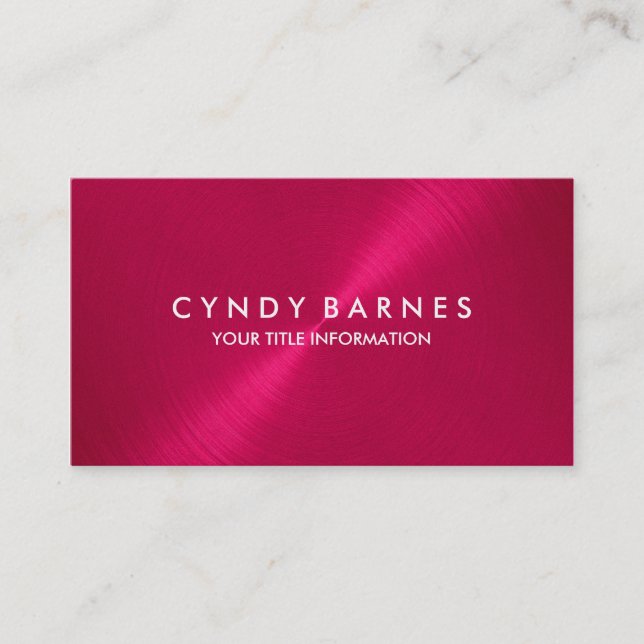 Magenta Sheen Business Card Visitenkarte (Vorderseite)
