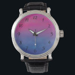 Magenta Sky Abstrakt Landschaft Armbanduhr<br><div class="desc">Abstraktes Design mit einem weichen, traumhaft rosa Magentahimmel und einem lila blauen Meer. Eine sanfte Farbkombination, die eine impressionistische Fantasielandschaft schafft.</div>