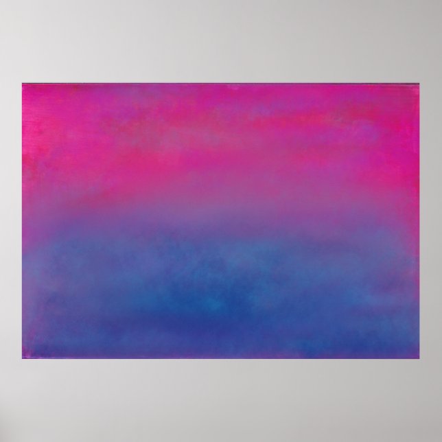 Magenta Sky Abstrakt Landschaft Poster (Vorne)