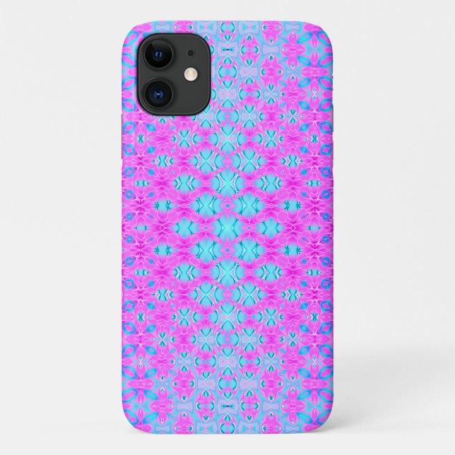 Magenta, Sky Blue und Navy Geometric Case-Mate iPhone Hülle (Rückseite)