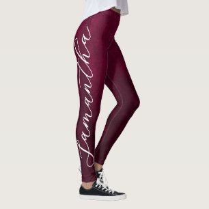 Magenta solide Farbe Multiprint Leggings