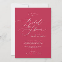 Magenta Sunset Elegantes Calligrafy Brautparty