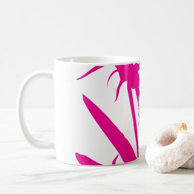 MAGENTA - Tazon con Flor del paraíso en fucsia Kaffeetasse (Mit Donut)