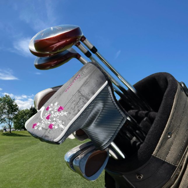 Magenta Tree of Hearts Personalisiert Golf Headcover (Magenta Tree of Hearts Personalized Golf Head Cover)
