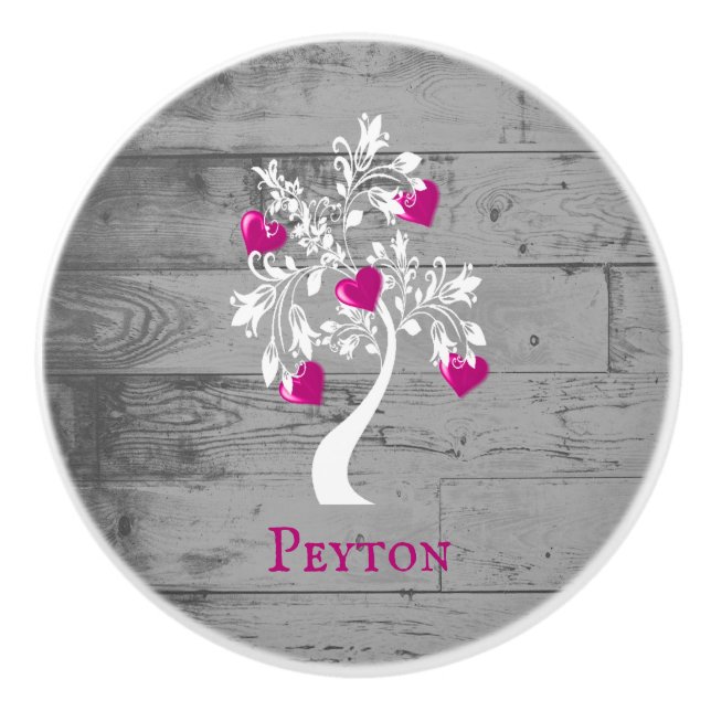 Magenta Tree Personalisierte Keramik Knob Keramikknauf (Vorderseite)