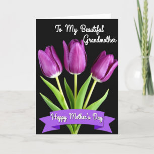 Magenta-Tulpen-Omas Karte