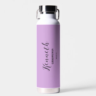 Magenta und Black Modern Monogram Bachelor Trinkflasche