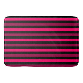 Magenta und Black Stripes Bath Mat Badematte