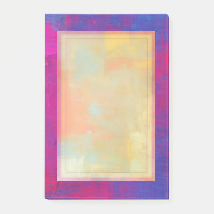 Magenta- und Blaue abstrakte Malerei Post-it Klebezettel