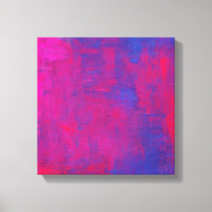 Magenta und Blue Abstrakt Painting Leinwanddruck