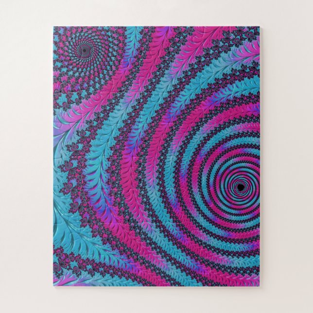 Magenta und Cyan Spiral Puzzle (Vertikal)