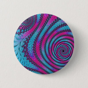 Magenta- und Cyan-Spirale Button