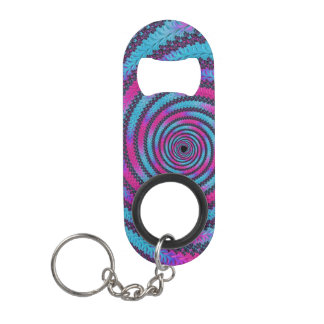Magenta- und Cyan-Spirale Mini Flaschenöffner