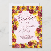 Magenta und Golden Yellow Picture Wedding