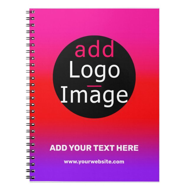 Magenta und Lila, individuell anpassbare Geschäfts Notizblock (Vorderseite)