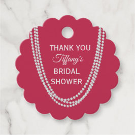 Magenta und Pearls Brautparty Vielen Dank Geschenkanhänger