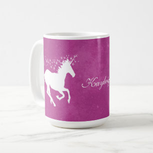 Magenta Unicorn Personalisiert Coffee Tasse