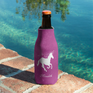Magenta Unicorn Personalisiert Flasche Cooler Flaschenkühler
