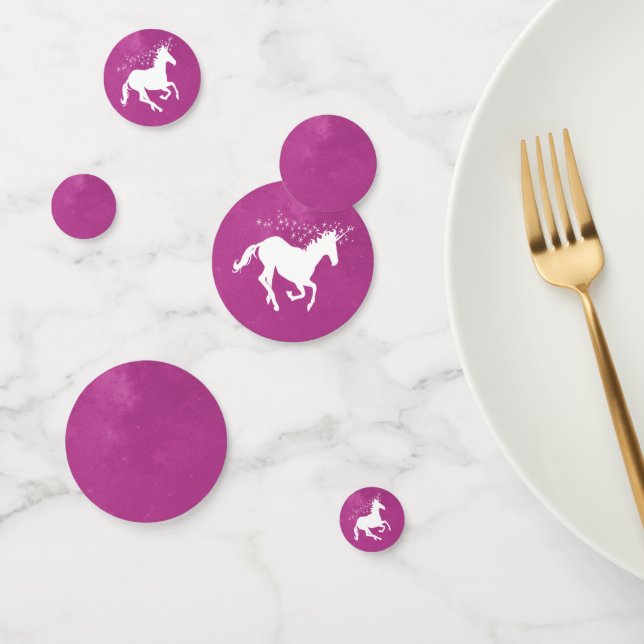 Magenta Unicorn Wedding Table Confetti Konfetti (Gruppe)