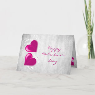 Magenta Valentine Herz Grußkarte Karte