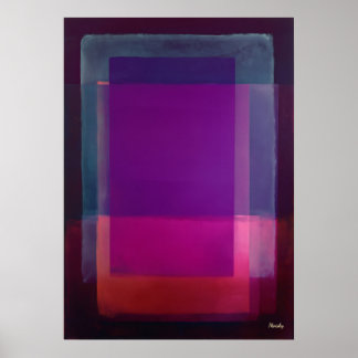 Magenta Violet Color Field Abstract Modern Art Poster