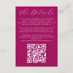 Magenta Wedding Einladung Details