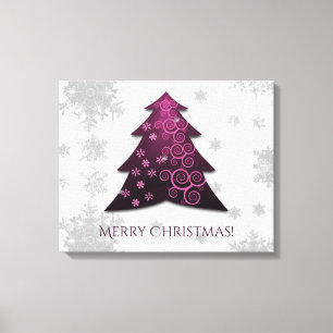 Magenta Weihnachtsbaum Canvas Print Leinwanddruck