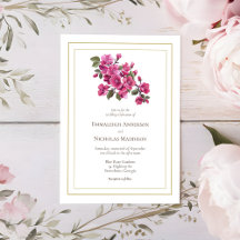 Magenta Wild Rose Wedding Florals