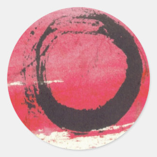Magenta Zen Circle Runder Aufkleber