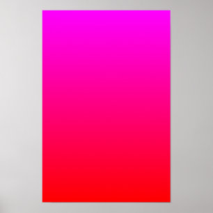 Magenta zu Rot verlaufend Poster