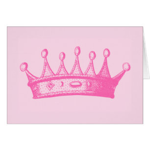 Magentarote Prinzessin Crown auf rosa Hintergrund