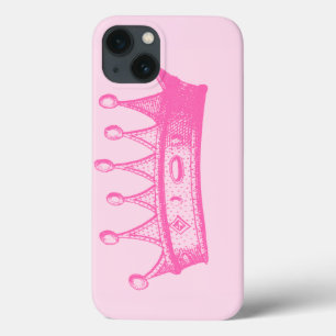 Magentarote Prinzessin Crown auf rosa Hintergrund Case-Mate iPhone Hülle