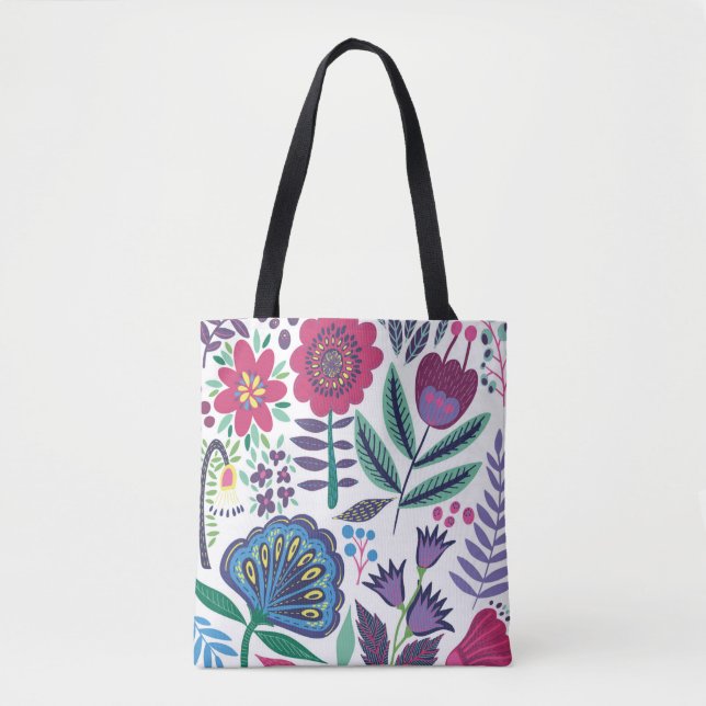 Magentarote Volkskunst-Blumenmuster (Vorderseite)