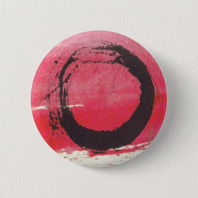 Magentaroter Zen-Kreis Button (Vorderseite)