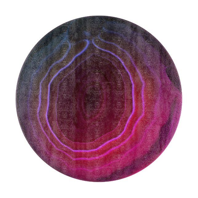 Magentarotes rosa ungewöhnliches modernes Hacken Schneidebrett (Vorderseite)