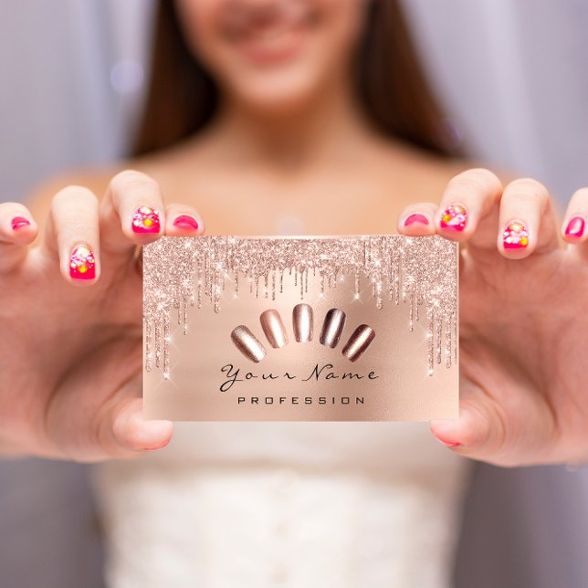 Magere Kanalisation der Maniküre Treue 10 Visitenkarte (Égouttements maigres de manucure rose fidelité 10 business card)