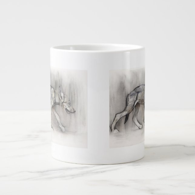 Magerer Welpe Jumbo-Tasse (Vorderseite)