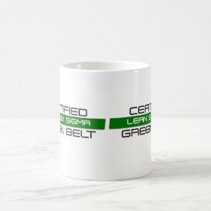 MAGERES sechs Sigma-grüner Gurt-Kaffee-Tasse Tasse