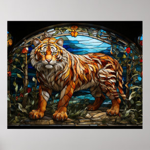 *~* Magestic Bold TIGER 5:4 AP68 Festes Glas Poster