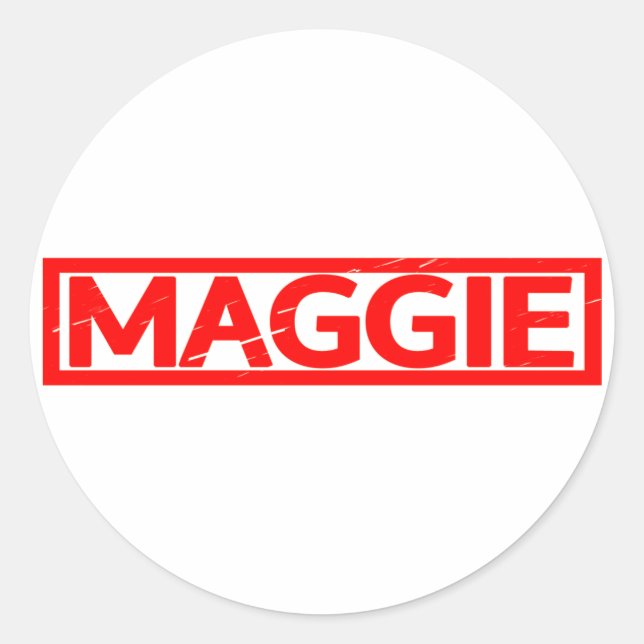 Maggie-Briefmarke Runder Aufkleber (Vorderseite)