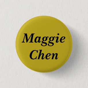 Maggie Chen vom Waisenschwarzfernsehshownamen Button